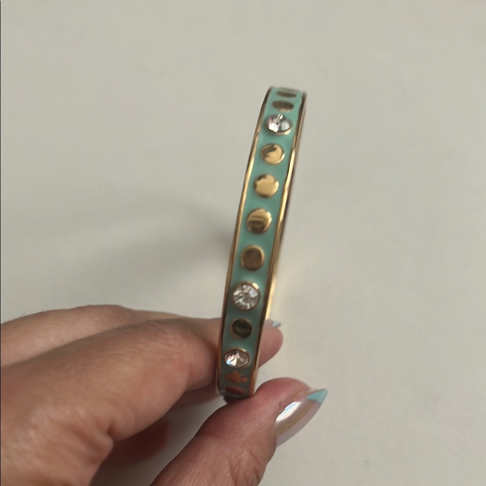 Kate Spade Gold and Green Bangle Bracelet
